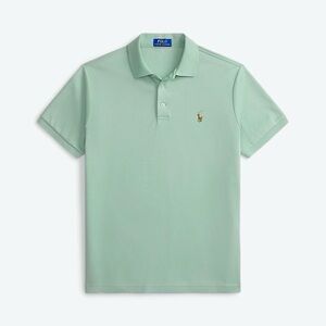 POLO RALPH LAUREN Custom Slim Fit Soft Cotton Short Sleeve Polo Shirt LARGE NWT